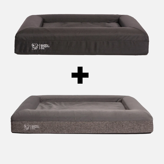 Orthopedic Memory Foam Bed + Durable Bed Cover Combo