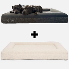 Orthopedic Memory Foam Bed + Bouclé Cover